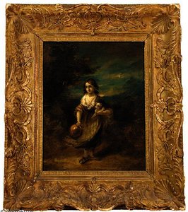 Cottage Girl With Dog And Pitcher — George Romney