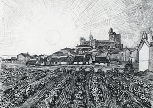 View Of Saintes-maries With Church And Ramparts — Vincent Willem Van Gogh