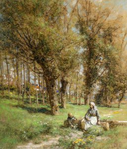 La Saulaie (the Willows) — Léon Augustin L'hermitte