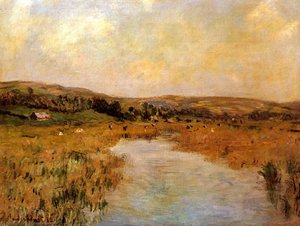 The Valley Of The Scie At Pouville — Claude Monet, Impressionism