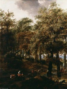 A Road Through A Wood — Nicolaes Pietersz Berchem