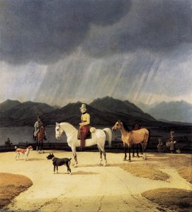 Riders At The Tegernsee — Wilhelm Von Kobell, German Romanticism