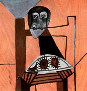 Owl On A Chair And Sea Urchin — Pablo Picasso