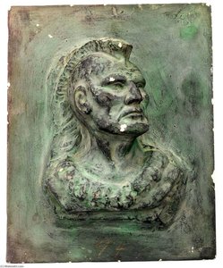 Head Of Osage Indian — Edward Kemeys