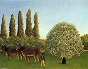 In The Fields — Henri Julien Félix Rousseau (le Douanier)