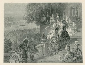 Spectators Watching A Boat Race - — Paul Gustave Doré, Historical Illustration