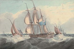 A Frigate In A Busy Shipping Lane — Samuel Owen