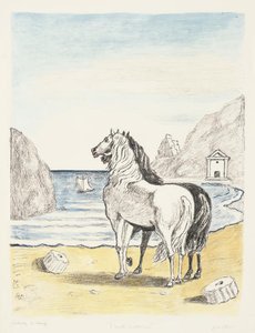 Cavalli In Riva Al Tirreno Paggio — Giorgio De Chirico
