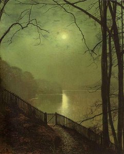 Moonlight On Lake — John Atkinson Grimshaw