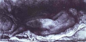 Woman Lying Down — Rembrandt Van Rijn