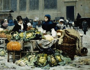 A Vegetable Stand — Victor Gabriel Gilbert