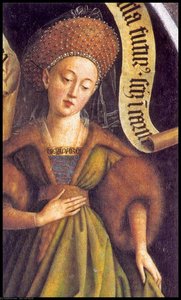 The Ghent Altarpiece: Cumaean Sibyl (detail) — Jan Van Eyck
