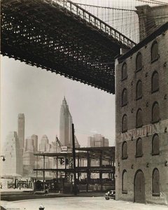 Brooklyn Bridge, Water And Dock Streets, Brooklyn — Berenice Abbott