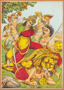 Mahishasuramardini — Ravi Varma Lithographic Press