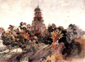 Church In The Village Dyakovo — Vasily Ivanovich Surikov