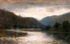 Mountain and River Evening