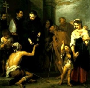 La Caridad De Santo Tomás De Villanueva — Bartolomé Esteban Murillo