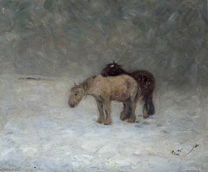 A Snow Storm — Edward William Stott