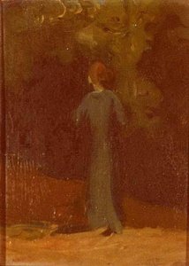 Study Of A Woman Walking, (painting) — Arthur B. Davies