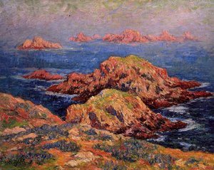 The Red Rocks At Ouessant — Henri Moret