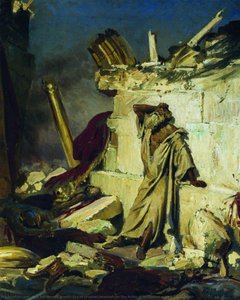 Cry Of Prophet Jeremiah On The Ruins Of Jerusalem (on A Bible Subject) — Ilya Yefimovich Repin, Realism