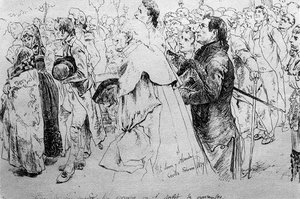 Study For ''un Sermón En El Patio De Los Naranjos'' — José Jiménez Aranda