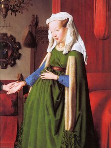 Portrait Of Giovanni Arnolfini And His Wife (detail) (12) — Jan Van Eyck