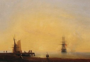 Evening. On The Roads — Ivan Konstantinovich Aivazovsky, Romanticism
