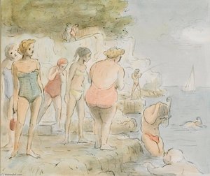 Bathers, Cape Ferrat, South Of France, No 11 — Edward Ardizzone