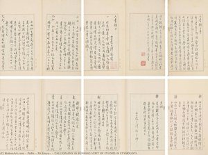 Calligraphy In Running Scrit Of Studies In Etymology — Puru ( Pu Xinyu)