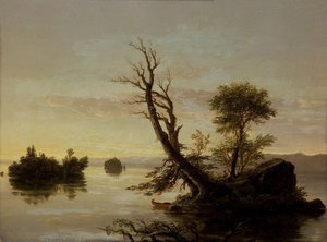 American Lake Scene — Thomas Cole, Hudson River School