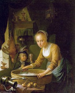 Onions — Gerrit Dou