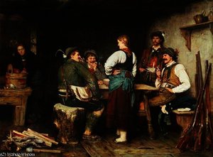 Poacher in the Alpine dairy hut