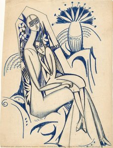 Untitled (mother And Daughter) – Study For Drawing No. 5 From The Album — Amadeo De Souza-cardoso