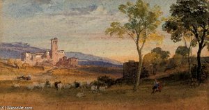 In The Roman Campagna — William Leighton Leitch