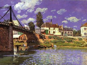 The Bridge At Villeneuve-la-garenne — Alfred Sisley