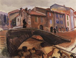 Collioure. Bridge With Goats — Zinaida Serebriakova, Intimism