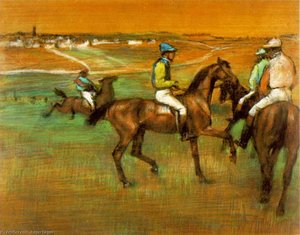Race Horses — Edgar Degas, Impressionistic Realism