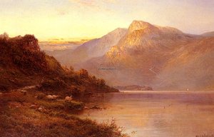 Sunset On The Loch — Alfred De Breanski Senior, Romanticism