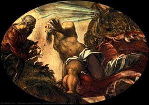 Jonah Leaves The Whale`s Belly — Jacopo Tintoretto, Baroque