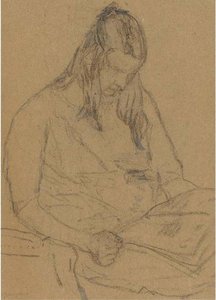 Young Woman Reading A Paper — Gwen John