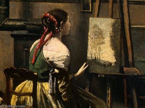 The Artist's Studio (detail - ) — Jean-baptiste-camille Corot