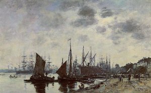 Bordeaux, Bacalan, View From The Quay — Eugène Louis Boudin, Impressionism