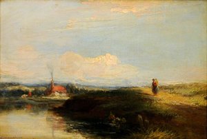 Riverside Path — David Cox The Elder