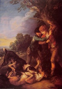 Shepherd Boys With Dogs Fighting — Thomas Gainsborough, Romanticism