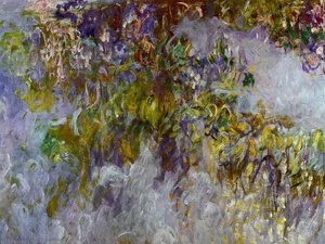 Wisteria (left Half) — Claude Monet, Impressionism