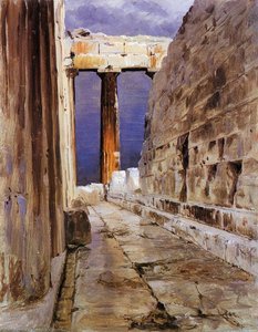 North Peristyle, Parthenon, Athens — Frederic Edwin Church