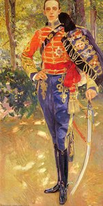 Retrato Del Rey Don Alfonso Xiii Con El Uniforme De Husares — Joaquín Sorolla Y Bastida