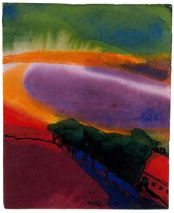 Landscape (red-yellow-green) — Emile Nolde