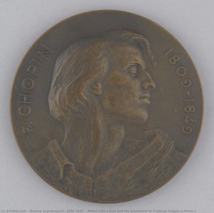Medal With A Bust And The Monument To Fryderyk Chopin\n\nview 1 — Wacław Szymanowski (1859-1930), Art Nouveau